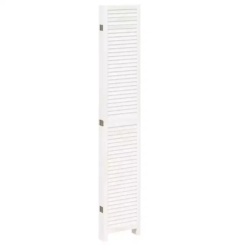 Séparateur de Pièce 6 Panneaux Blanc Bois Massif Paulownia