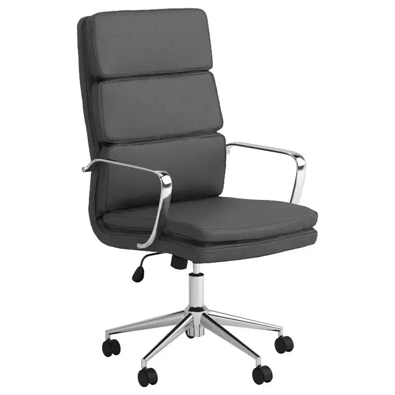 HomeStock 46.5 in.H Fixed Height Black Foam Seat Material with Lumbar Support Ergonomic Office Chairs