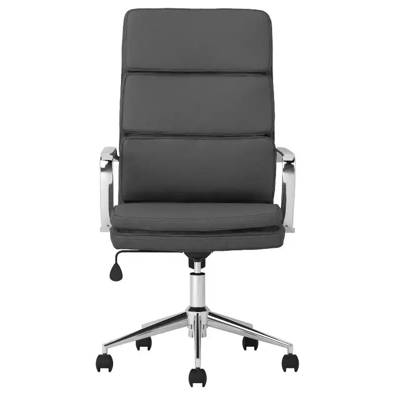 Chaise de bureau ergonomique en mousse noire à hauteur fixe de 118,1 cm avec support lombaire