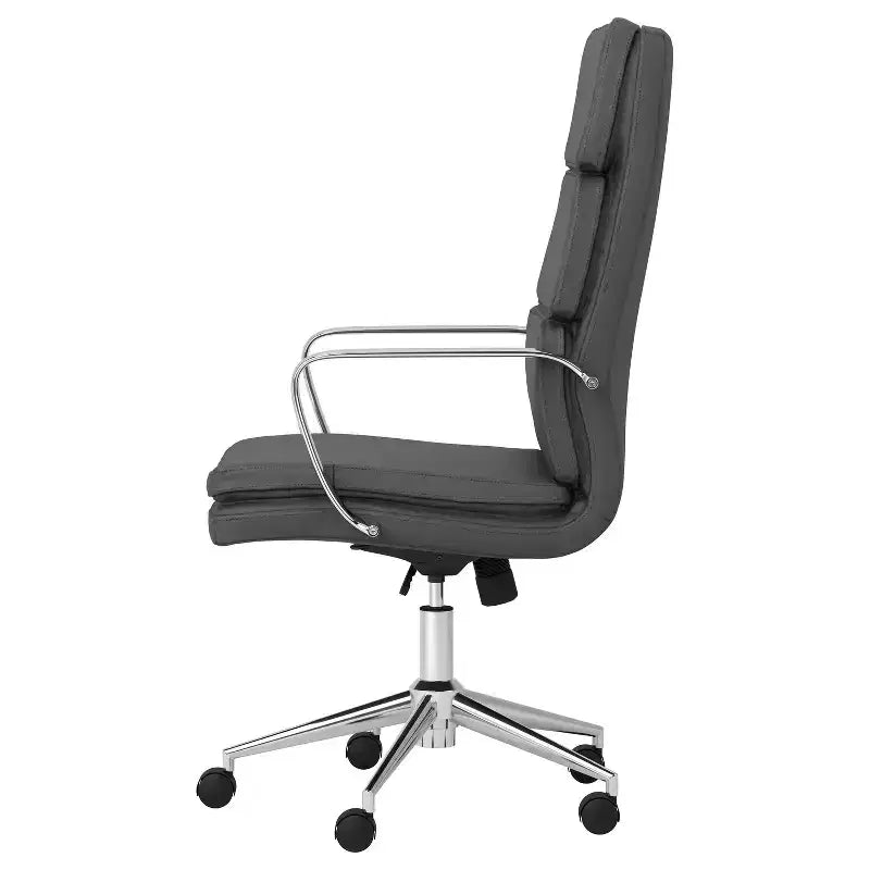 Chaise de bureau ergonomique en mousse noire à hauteur fixe de 118,1 cm avec support lombaire