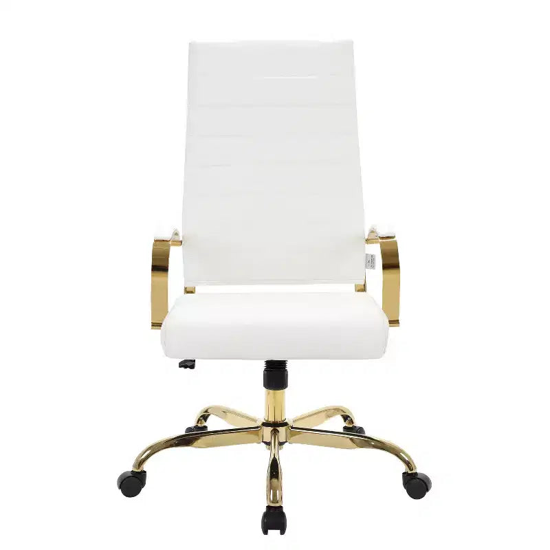 Fauteuil de bureau de direction en similicuir noir réglable en hauteur, 96,5 cm de hauteur, avec roulettes