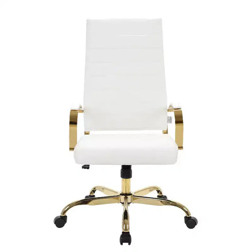 Fauteuil de bureau de direction en similicuir noir réglable en hauteur, 96,5 cm de hauteur, avec roulettes