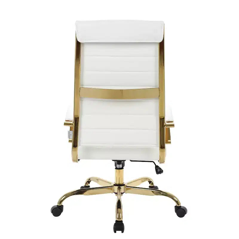 Fauteuil de bureau de direction en similicuir noir réglable en hauteur, 96,5 cm de hauteur, avec roulettes