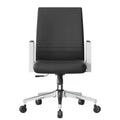 HomeStock 45 in.H Adjustable Height Black Faux Leather Seat Material with Adjustable Lumbar Support Ergonomic Office Chairs