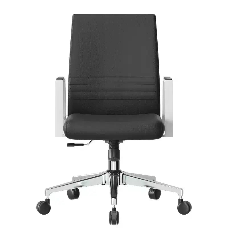 HomeStock 45 in.H Adjustable Height Black Faux Leather Seat Material with Adjustable Lumbar Support Ergonomic Office Chairs