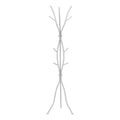 Okak Modern Freestanding Coat Rack with 11 Hooks, Hammered Metal Hall Tree with Unique Design, Coat Tree for Living Room, Bedroom, Silver