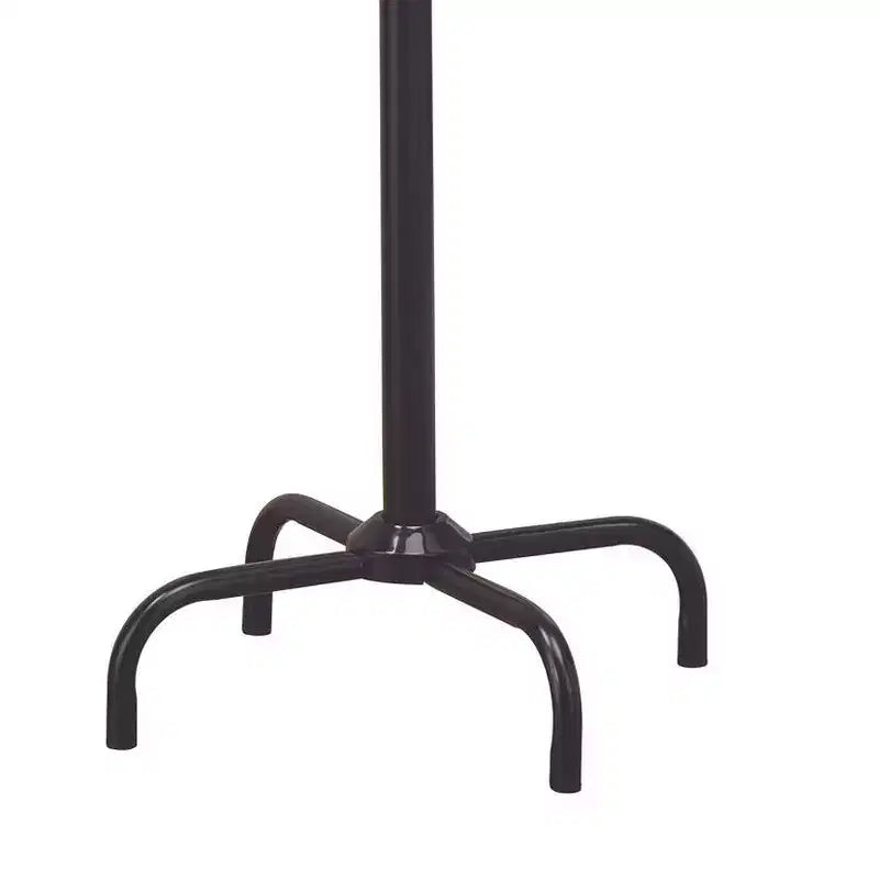 Porte-manteau autoportant élégant en métal avec crochets à 3 niveaux, arbre d'entrée au design minimaliste, étagère de rangement pour salon, chambre, noir