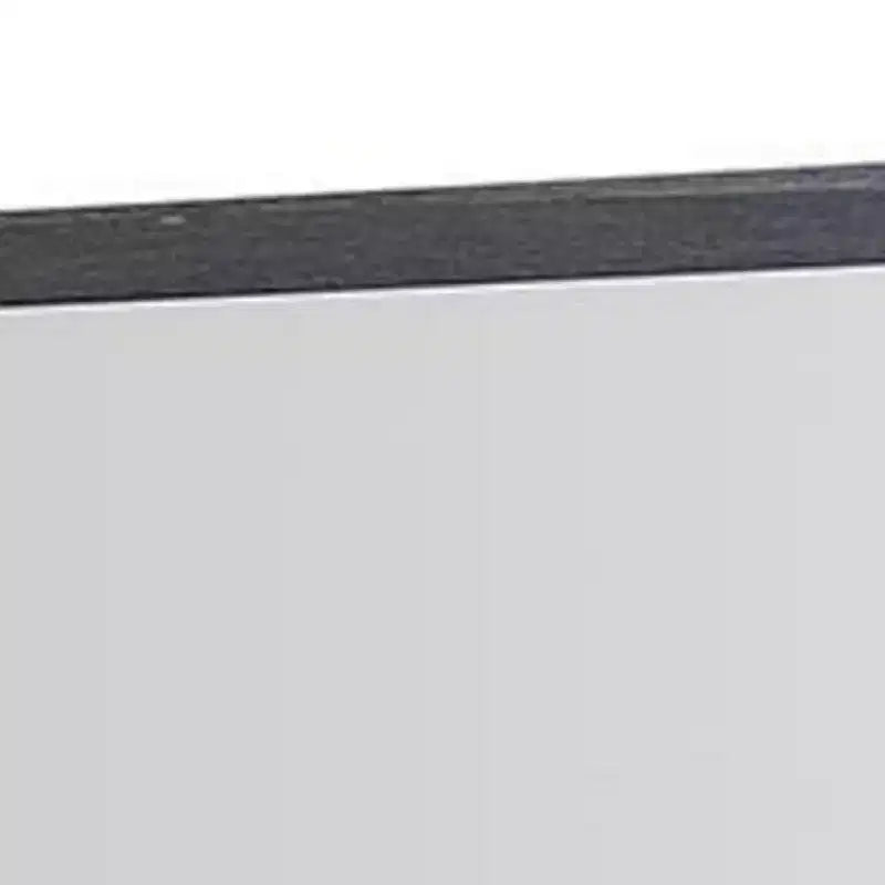Miroir de commode, noir patiné classique en bois d'hévéa massif, 42 pouces