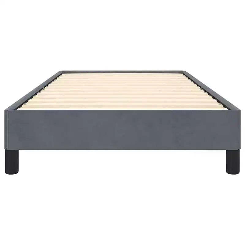 Cadre de lit Velours gris foncé (100 % polyester), contreplaqué, bois composite