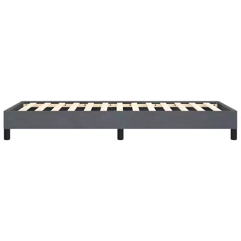 Cadre de lit Velours gris foncé (100 % polyester), contreplaqué, bois composite