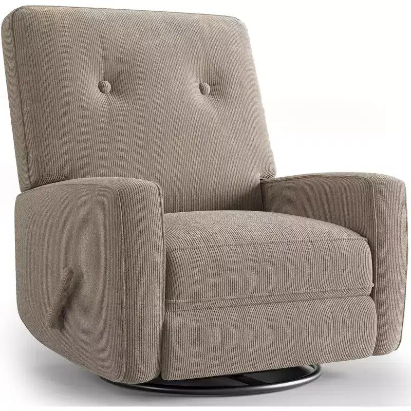 Fauteuil inclinable, pivotant, surdimensionné, en lin, fauteuil à bascule et inclinable à 360° pour salon, chambre à coucher