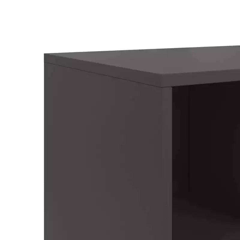 Bahut noir en acier laminé à froid, meuble rectangulaire moyen