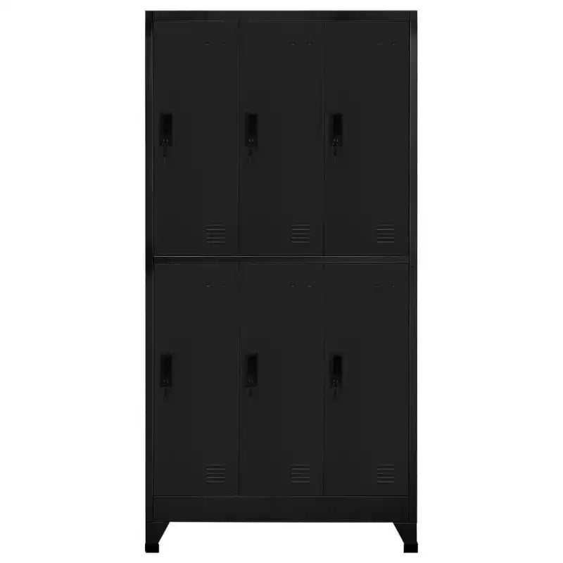 Bahut noir en acier laminé à froid, meuble rectangulaire moyen
