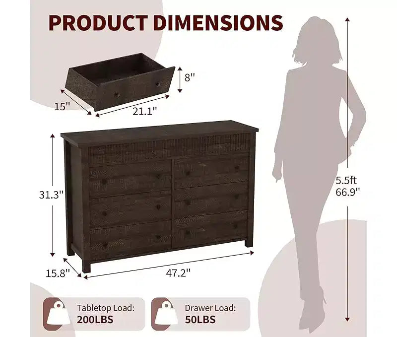 Commode de chambre à coucher, commode en bois, meuble TV cannelé, organiseur de rangement pour le salon, le couloir et l'entrée