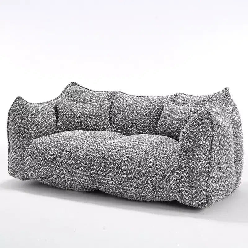 Canapé Poire Ultra Long de 185 cm, Transat Chenille 2 Places avec Noyau en Mousse Haute Résilience, Canapé de Sol Chenille pour Salon