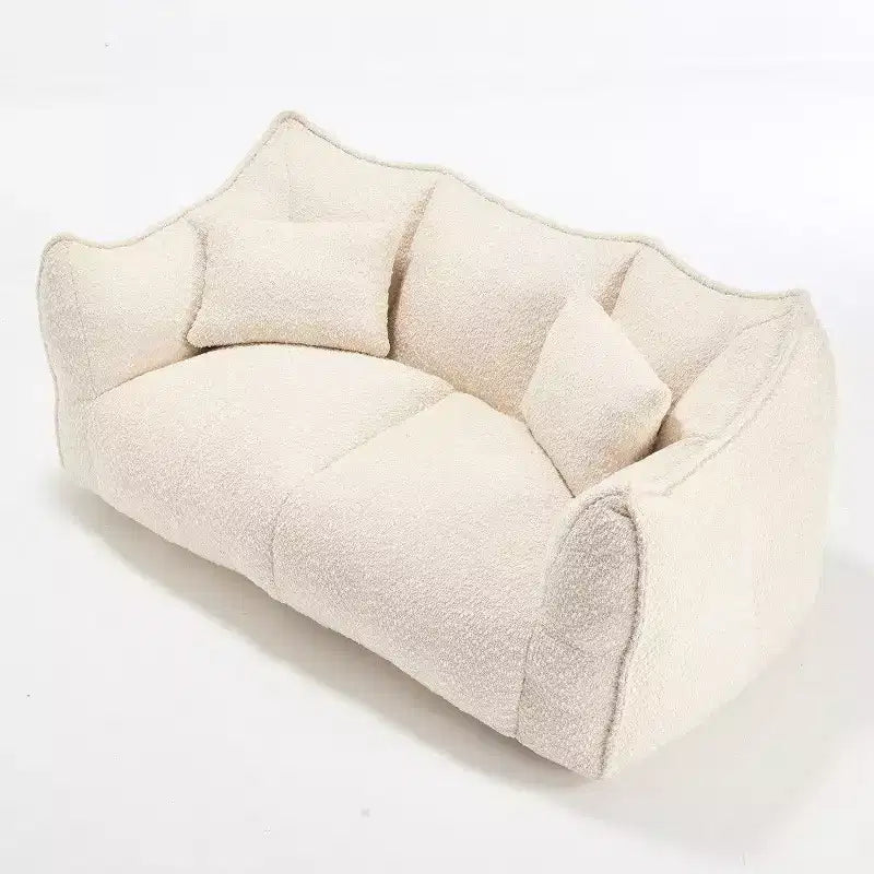 Canapé Poire Ultra Long de 185 cm, Transat Chenille 2 Places avec Noyau en Mousse Haute Résilience, Canapé de Sol Chenille pour Salon