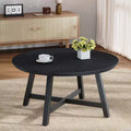 36 Round Coffee Table for Living Room, Large Circle Center Table, Thick Metal Legs & Adjustable Feet, Modern Round Coffee Tables for Apartments