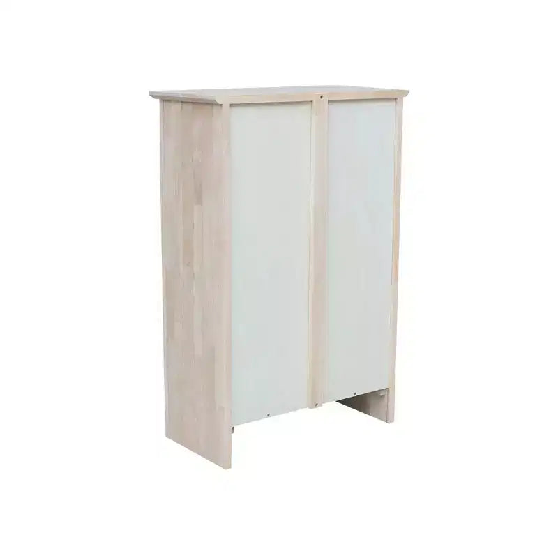 Étagère 36"x24" non finie - En bois d'hévéa, 3 étagères fixes, dos fermé