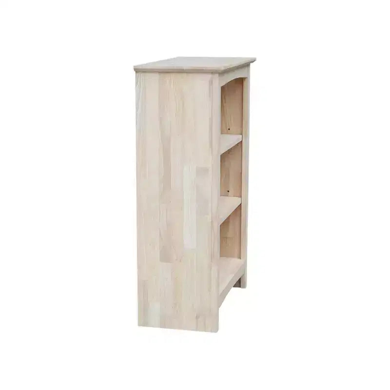 Étagère 36"x24" non finie - En bois d'hévéa, 3 étagères fixes, dos fermé