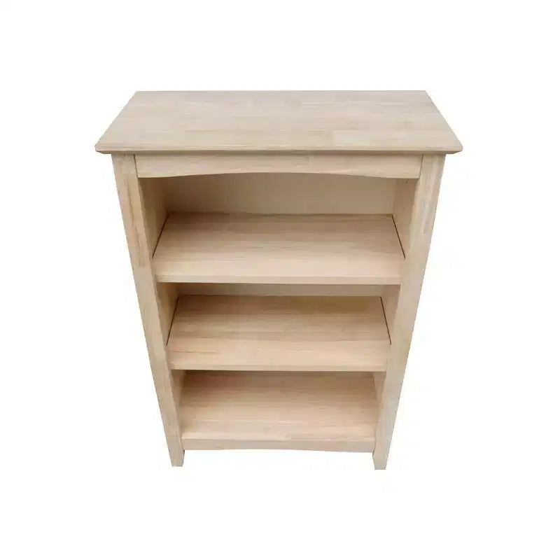 Étagère 36"x24" non finie - En bois d'hévéa, 3 étagères fixes, dos fermé
