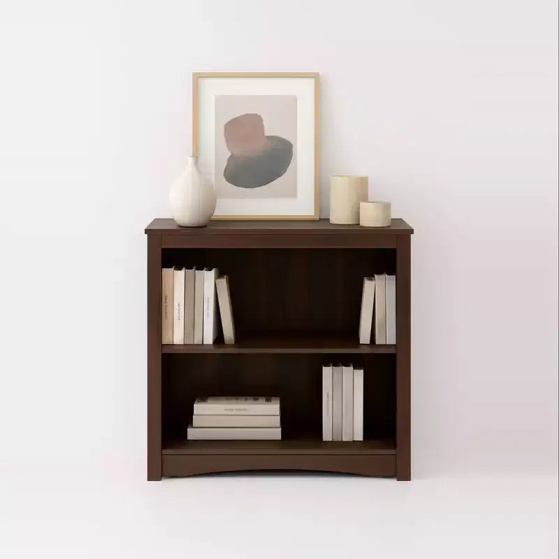 29" 2 Shelf Bookcase Espresso - Prepac: Adjustable Shelves, Laminated Finish, Wood Composite, 40 lbs Capacity