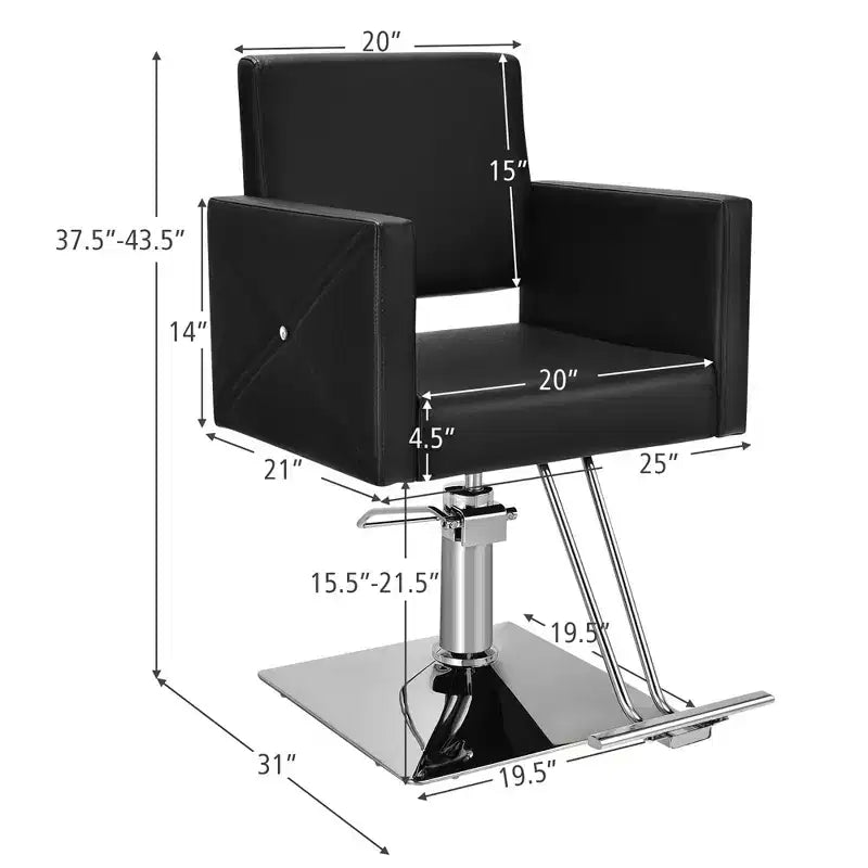 Fauteuil de salon pour coiffeur pivotant réglable hydraulique Fauteuil de barbier