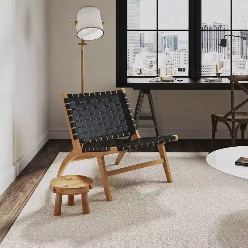 Fauteuil d'appoint en similicuir
